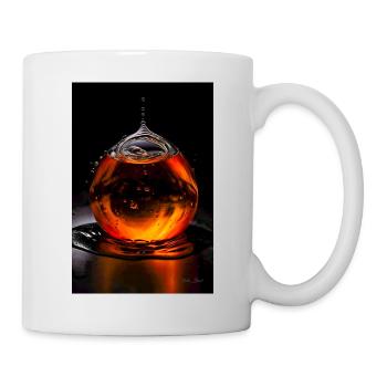Tropfen orange 6 - Tasse - Weiß - Rechts