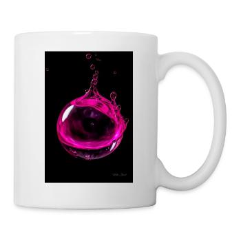 Tropfen magenta 5 - Tasse - Weiß - Rechts