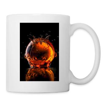 Tropfen orange 7 - Tasse - Weiß - Rechts