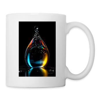 Tropfen plasma 5 - Tasse - Weiß - Rechts