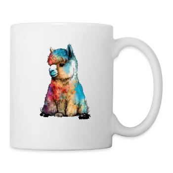 Alpaca Llama Rainbow Fluffy Urban - Mug - white - Right