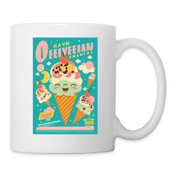 Eiscreme-Stil - Tasse - Weiß - Rechts