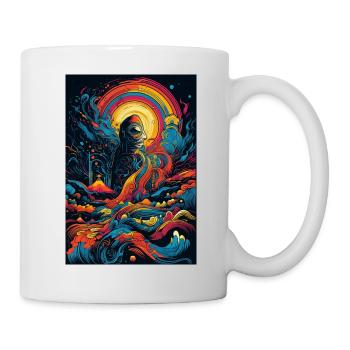 Trippy Explosion - Motif psychédélique - Mug blanc - blanc - Droite