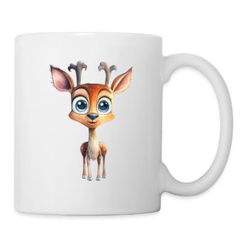 Fawn Watercolor Drawing Forest Animals - Mug - white - Right