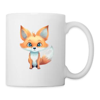 Renard Mignon Animal de la forêt Aquarelles - Mug blanc - blanc - Droite