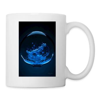 Kaos in einer Blase blau 2 - Tasse - Weiß - Rechts