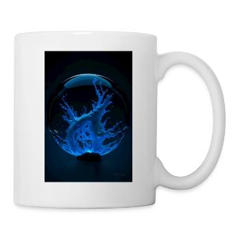 Kaos in einer Blase blau 4 - Tasse - Weiß - Rechts