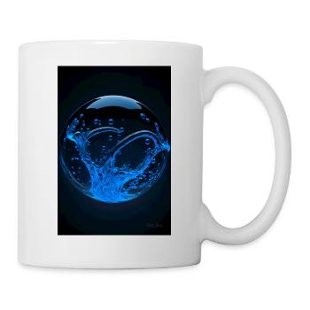 Kaos in einer Blase blau 3 - Tasse - Weiß - Rechts