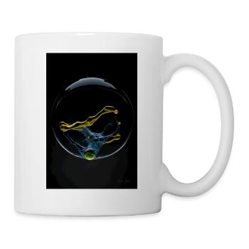Kaos in einer Blase gelb 1 - Tasse - Weiß - Rechts