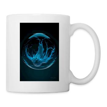 Kaos in einer Blase cyan 3 - Tasse - Weiß - Rechts