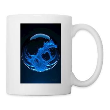 Kaos in einer Blase blau 1 - Tasse - Weiß - Rechts