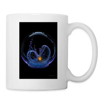 Kaos in einer Blase neon 2 - Tasse - Weiß - Rechts