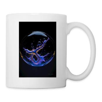 Kaos dans une bulle néon1 - Mug blanc - blanc - Droite