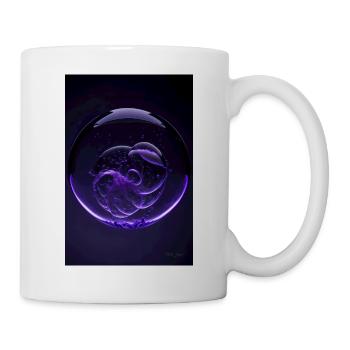 Kaos in einer Blase lila 3 - Tasse - Weiß - Rechts