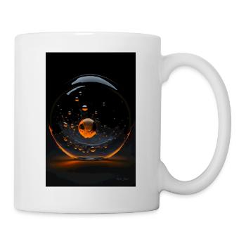 Kaos dans une bulle orange 2 - Mug blanc - blanc - Droite