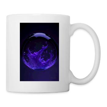 Kaos in einer Blase lila 1 - Tasse - Weiß - Rechts