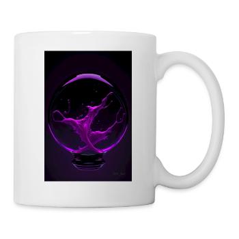 Kaos dans une bulle magenta 1 - Mug blanc - blanc - Droite