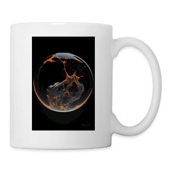 Kaos in einer Blase orange 4 - Tasse - Weiß - Rechts