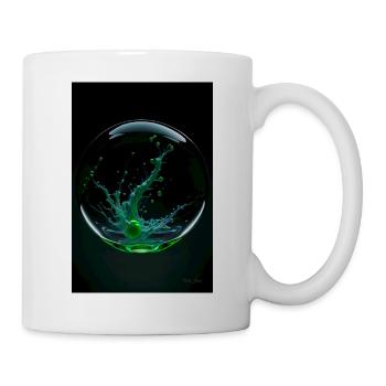 Kaos in einer Blase grün 2 - Tasse - Weiß - Rechts