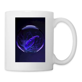 Kaos in einer Blase lila 2 - Tasse - Weiß - Rechts