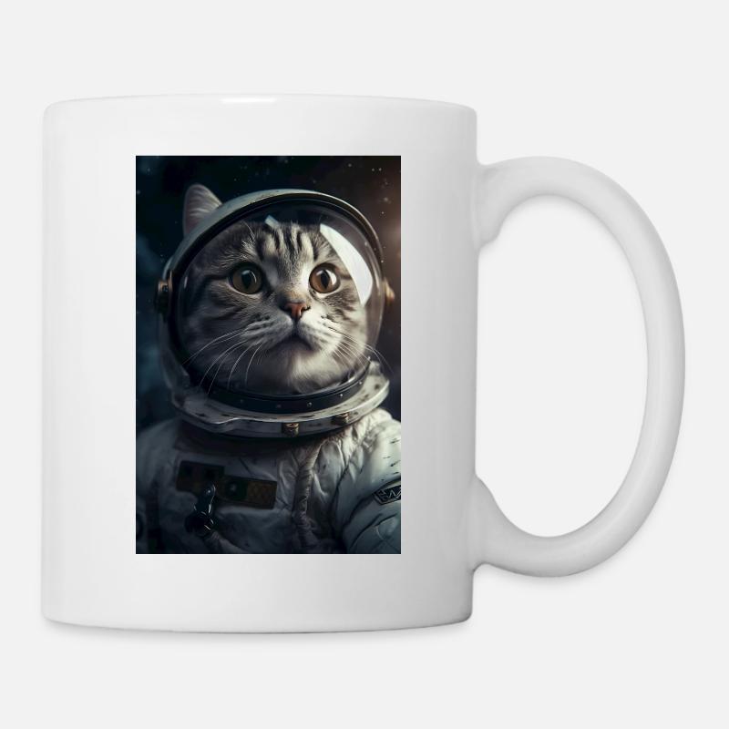 Cadeau d’astronaute chat - Mug blanc - blanc