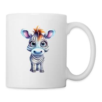 Dessin à l’aquarelle zébrée - Mug blanc - blanc - Droite