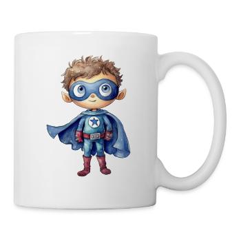 Superhero Watercolor Illustration - Mug - white - Right