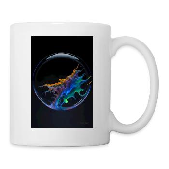 Kaos in einer Blase regenbogen 4 - Tasse - Weiß - Rechts