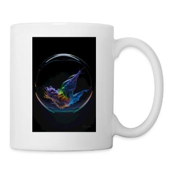 Kaos in einer Blase regenbogen 1 - Tasse - Weiß - Rechts