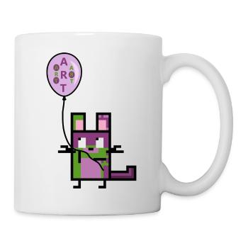 Chinchilla mit Kunstballon - Tasse - Weiß - Rechts