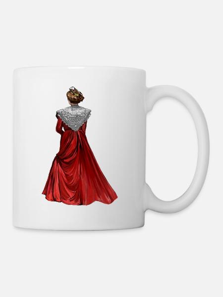 arlésienne costume rouge - Mug blanc - blanc