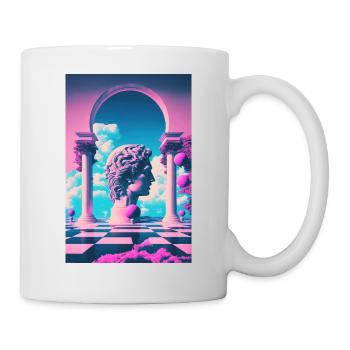 Eine Vaporwave Erkundung von Schönheit und Antike - Tasse - Weiß - Rechts