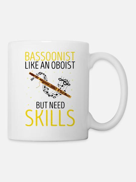 Orchester und Holzblasinstrument - Tasse - Weiß