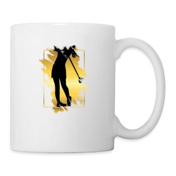 Golf Golfing Golfer Player Sport Hobby Gold - Mug - white - Right