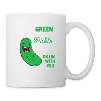 Mal mich grün und nenn mich eine Gurke - Tasse - Weiß - Rechts