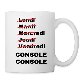 week-end console - Mug blanc - blanc - Droite