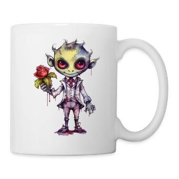 Vampir als charmanter Rosenkavalier - Tasse - Weiß - Rechts