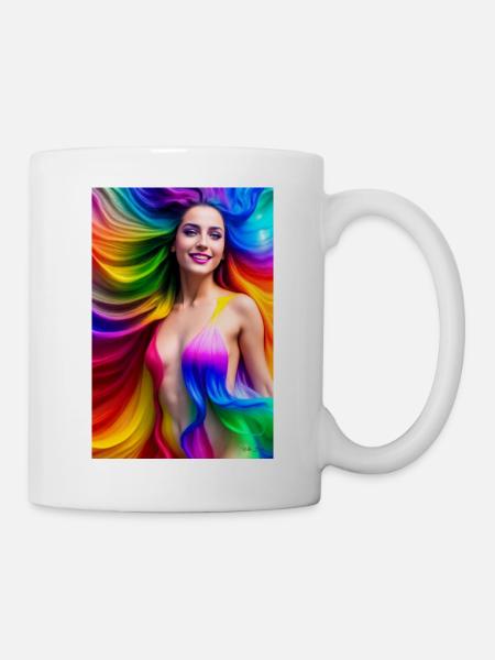 Neon Schönheit 9 - Tasse - Weiß