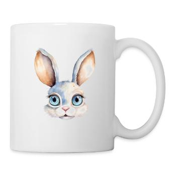 Hase Wasserfarben Zeichnung - Tasse - Weiß - Rechts