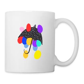 Parapluie fantaisie. - Mug blanc - blanc - Droite
