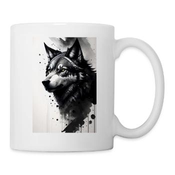 Wölfin - Tasse - Weiß - Rechts