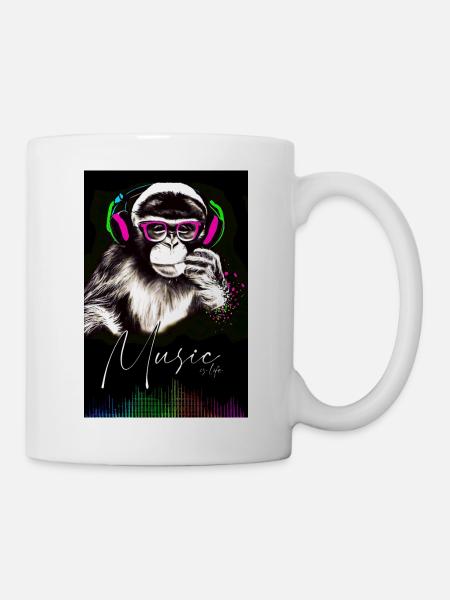 POSTER Monkey Music - Mug - white
