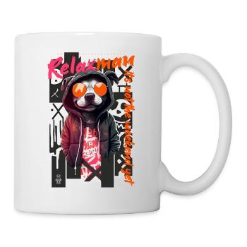 Relax man by ART8NS - Art ON Streetwear - Mug blanc - blanc - Droite