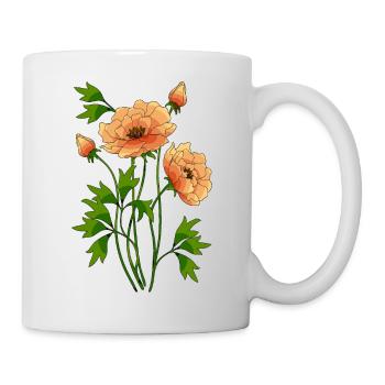 Fleur - Mug blanc - blanc - Droite