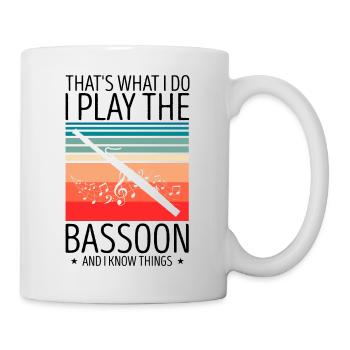 Bassoon Wind Instrument Design for Bassoonist - Mug - white - Right