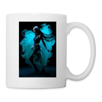 Cyan Schönheit 2 - Tasse - Weiß - Rechts