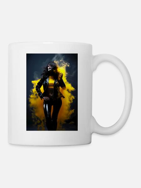 Beauté jaune 1 - Mug blanc - blanc