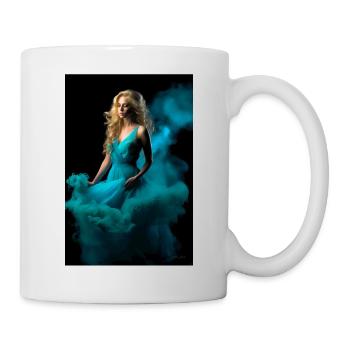 Cyan Schönheit 3 - Tasse - Weiß - Rechts