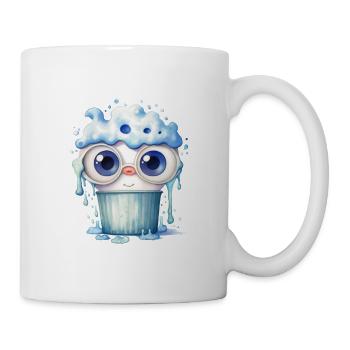 Monster Niedlich Wasserfarben Zeichnung - Tasse - Weiß - Rechts