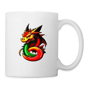 Drache - Tasse - Weiß - Rechts
